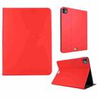 For iPad Pro 13 2024 Stretch Voltage Plain Leather Smart Tablet Case(Red) - 1