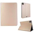 For iPad Pro 13 2024 Stretch Voltage Plain Leather Smart Tablet Case(Gold) - 1