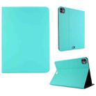 For iPad Pro 13 2024 Stretch Voltage Plain Leather Smart Tablet Case(Green) - 1