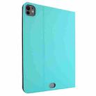 For iPad Pro 13 2024 Stretch Voltage Plain Leather Smart Tablet Case(Green) - 3