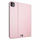 For iPad Pro 13 2024 Stretch Voltage Plain Leather Smart Tablet Case(Rose Gold) - 3