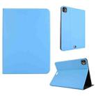 For iPad Pro 13 2024 Stretch Voltage Plain Leather Smart Tablet Case(Light Blue) - 1