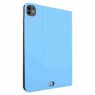 For iPad Pro 13 2024 Stretch Voltage Plain Leather Smart Tablet Case(Light Blue) - 3