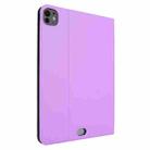 For iPad Pro 13 2024 Stretch Voltage Plain Leather Smart Tablet Case(Purple) - 3