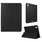 For iPad Air 13 2024 Stretch Voltage Plain Leather Smart Tablet Case(Black) - 1