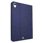 For iPad Air 13 2024 Stretch Voltage Plain Leather Smart Tablet Case(Dark Blue) - 3