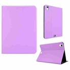 For iPad Air 13 2024 Stretch Voltage Plain Leather Smart Tablet Case(Purple) - 1