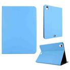 For iPad Air 11 2024 Stretch Voltage Plain Leather Smart Tablet Case(Light Blue) - 1