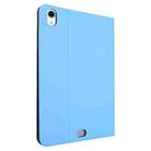 For iPad Air 11 2024 Stretch Voltage Plain Leather Smart Tablet Case(Light Blue) - 3