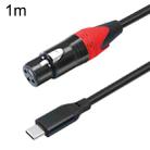 TY03RE Type-C Male to XLR Female Audio Cable for Dynamic Microphone, Length:1m(Black) - 1