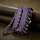 For iPhone 11 CaseMe C36 Card Slots Zipper Wallet RFID Anti-theft Leather Phone Case(Purple) - 2