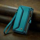 For iPhone 11 CaseMe C36 Card Slots Zipper Wallet RFID Anti-theft Leather Phone Case(Blue-green) - 2