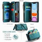 For iPhone 11 CaseMe C36 Card Slots Zipper Wallet RFID Anti-theft Leather Phone Case(Blue-green) - 3