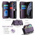 For iPhone 11 Pro CaseMe C36 Card Slots Zipper Wallet RFID Anti-theft Leather Phone Case(Purple) - 3