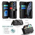 For iPhone 11 Pro Max CaseMe C36 Card Slots Zipper Wallet RFID Anti-theft Leather Phone Case(Black) - 3