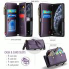 For iPhone 11 Pro Max CaseMe C36 Card Slots Zipper Wallet RFID Anti-theft Leather Phone Case(Purple) - 3