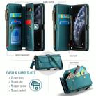 For iPhone 11 Pro Max CaseMe C36 Card Slots Zipper Wallet RFID Anti-theft Leather Phone Case(Blue-green) - 3