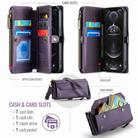 For iPhone 12 Pro Max CaseMe C36 Card Slots Zipper Wallet RFID Anti-theft Leather Phone Case(Purple) - 3