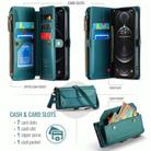 For iPhone 12 Pro Max CaseMe C36 Card Slots Zipper Wallet RFID Anti-theft Leather Phone Case(Blue-green) - 3