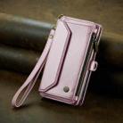 For iPhone 12 Pro Max CaseMe C36 Card Slots Zipper Wallet RFID Anti-theft Leather Phone Case(Pink) - 2