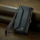 For iPhone 12 mini CaseMe C36 Card Slots Zipper Wallet RFID Anti-theft Leather Phone Case(Black) - 2