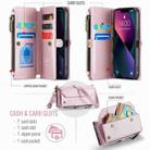 For iPhone 13 CaseMe C36 Card Slots Zipper Wallet RFID Anti-theft Leather Phone Case(Pink) - 3