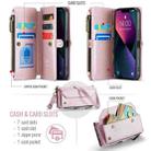 For iPhone 13 mini CaseMe C36 Card Slots Zipper Wallet RFID Anti-theft Leather Phone Case(Pink) - 3