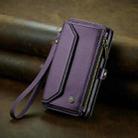 For iPhone 13 Pro CaseMe C36 Card Slots Zipper Wallet RFID Anti-theft Leather Phone Case(Purple) - 2