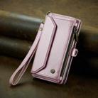 For iPhone 13 Pro Max CaseMe C36 Card Slots Zipper Wallet RFID Anti-theft Leather Phone Case(Pink) - 2