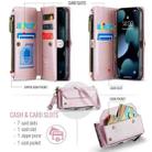 For iPhone 13 Pro Max CaseMe C36 Card Slots Zipper Wallet RFID Anti-theft Leather Phone Case(Pink) - 3