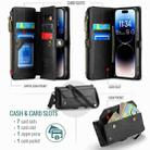 For iPhone 14 Pro CaseMe C36 Card Slots Zipper Wallet RFID Anti-theft Leather Phone Case(Black) - 3