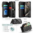 For iPhone 15 Pro CaseMe C36 Card Slots Zipper Wallet RFID Anti-theft Leather Phone Case(Black) - 3