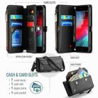 For iPhone SE 2022 / SE 2020 CaseMe C36 Card Slots Zipper Wallet RFID Anti-theft Leather Phone Case(Black) - 3