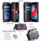 For iPhone SE 2022 / SE 2020 CaseMe C36 Card Slots Zipper Wallet RFID Anti-theft Leather Phone Case(Purple) - 3