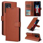 For Infinix Note 12 Pro 5G Multifunctional Horizontal Flip Leather Phone Case with Three Card Slot(Brown) - 1