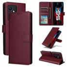 For Infinix Note 12 Pro 5G Multifunctional Horizontal Flip Leather Phone Case with Three Card Slot(Wine Red) - 1