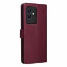 For Infinix Note 12 Pro 5G Multifunctional Horizontal Flip Leather Phone Case with Three Card Slot(Wine Red) - 3