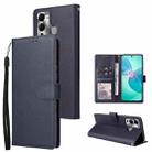 For Infinix Hot 20 Play Multifunctional Horizontal Flip Leather Phone Case with Three Card Slot(Navy Blue) - 1