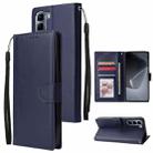 For Infinix Hot 50 5G Multifunctional Horizontal Flip Leather Phone Case with Three Card Slot(Navy Blue) - 1