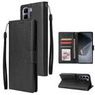 For Infinix Hot 50 5G Multifunctional Horizontal Flip Leather Phone Case with Three Card Slot(Black) - 1