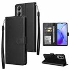 For vivo Y17s 4G Multifunctional Horizontal Flip Leather Phone Case with Three Card Slot(Black) - 1