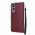 For vivo Y17s 4G Multifunctional Horizontal Flip Leather Phone Case with Three Card Slot(Wine Red) - 3