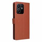 For vivo Y22s 4G / Y22 4G 2022 Multifunctional Horizontal Flip Leather Phone Case with Three Card Slot(Brown) - 3