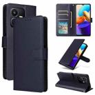 For vivo Y22s 4G / Y22 4G 2022 Multifunctional Horizontal Flip Leather Phone Case with Three Card Slot(Navy Blue) - 1