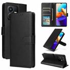 For vivo Y22s 4G / Y22 4G 2022 Multifunctional Horizontal Flip Leather Phone Case with Three Card Slot(Black) - 1