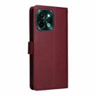 For vivo Y28 4G Multifunctional Horizontal Flip Leather Phone Case with Three Card Slot(Wine Red) - 3