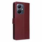 For vivo Y36 4G Global / Y78 Multifunctional Horizontal Flip Leather Phone Case with Three Card Slot(Wine Red) - 3