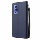 For vivo Y72 5G 3-Card Slots Multifunctional Leather Phone Case(Navy Blue) - 3