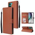 For vivo Y300 5G Global / V40 Lite 3-Card Slots Multifunctional Leather Phone Case(Brown) - 1
