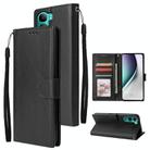 For vivo Y300 5G Global / V40 Lite 3-Card Slots Multifunctional Leather Phone Case(Black) - 1